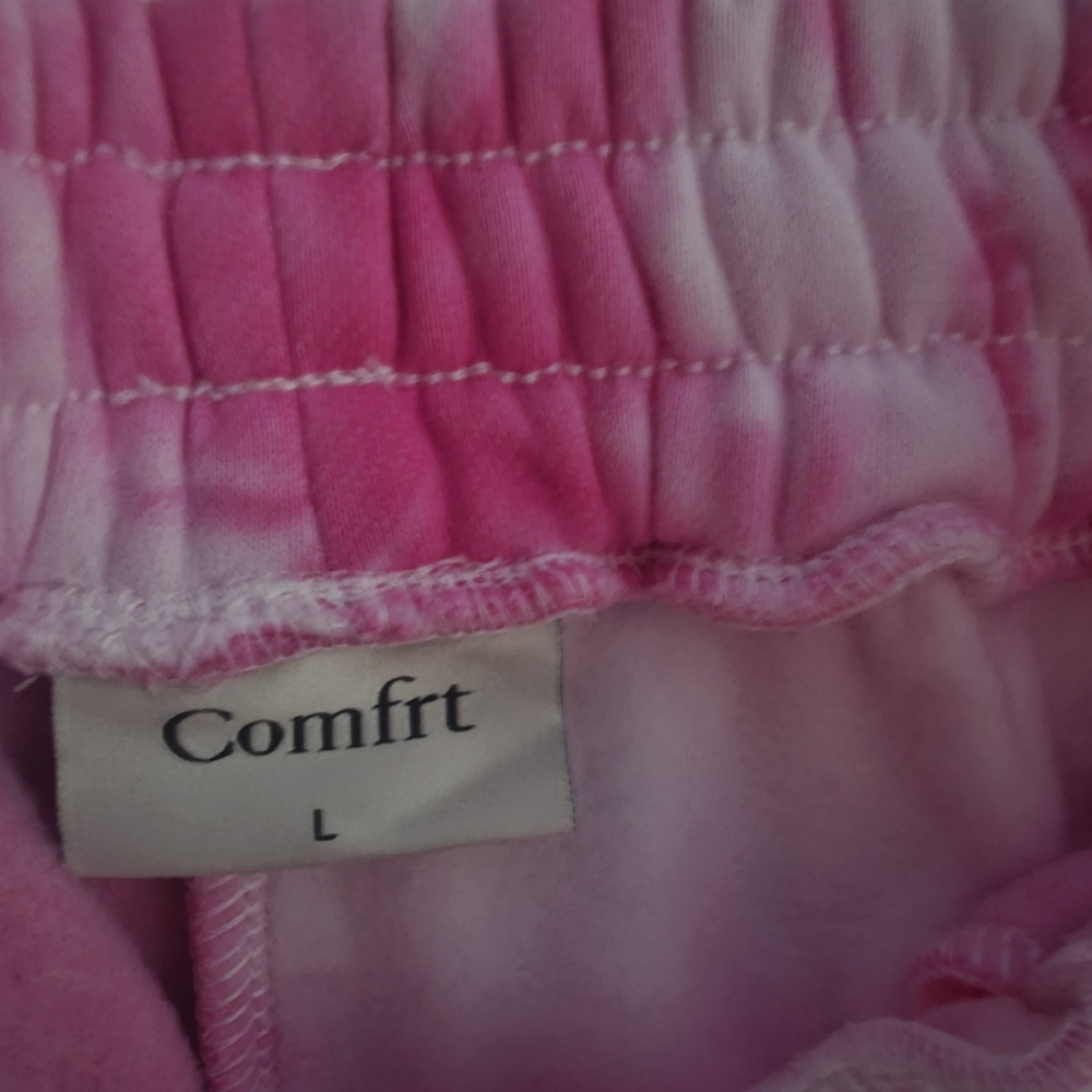 Comfrt Pink Tie-Dye Women's Lounge Set - Picture 9 of 10
